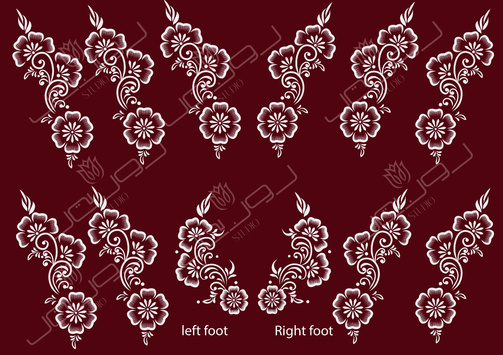 Bride's henna design حنة عروس